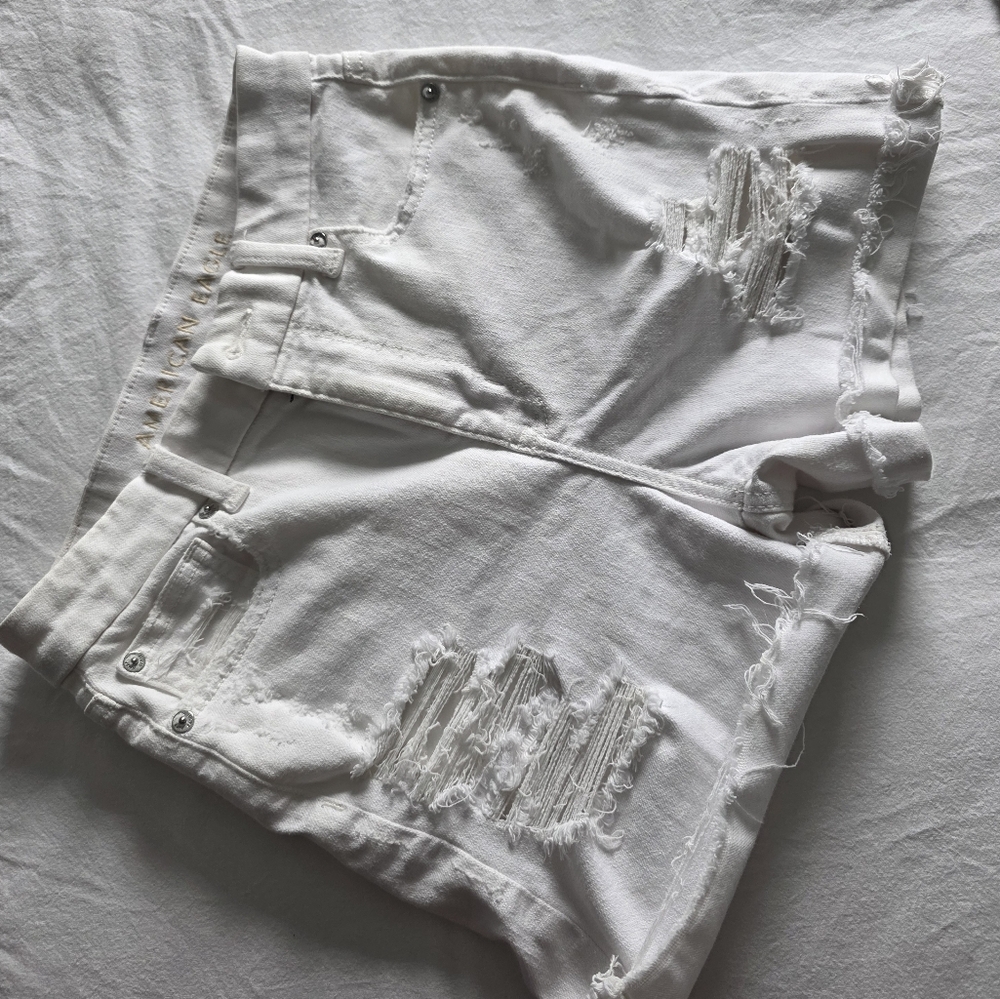 AE White Jean Shorts